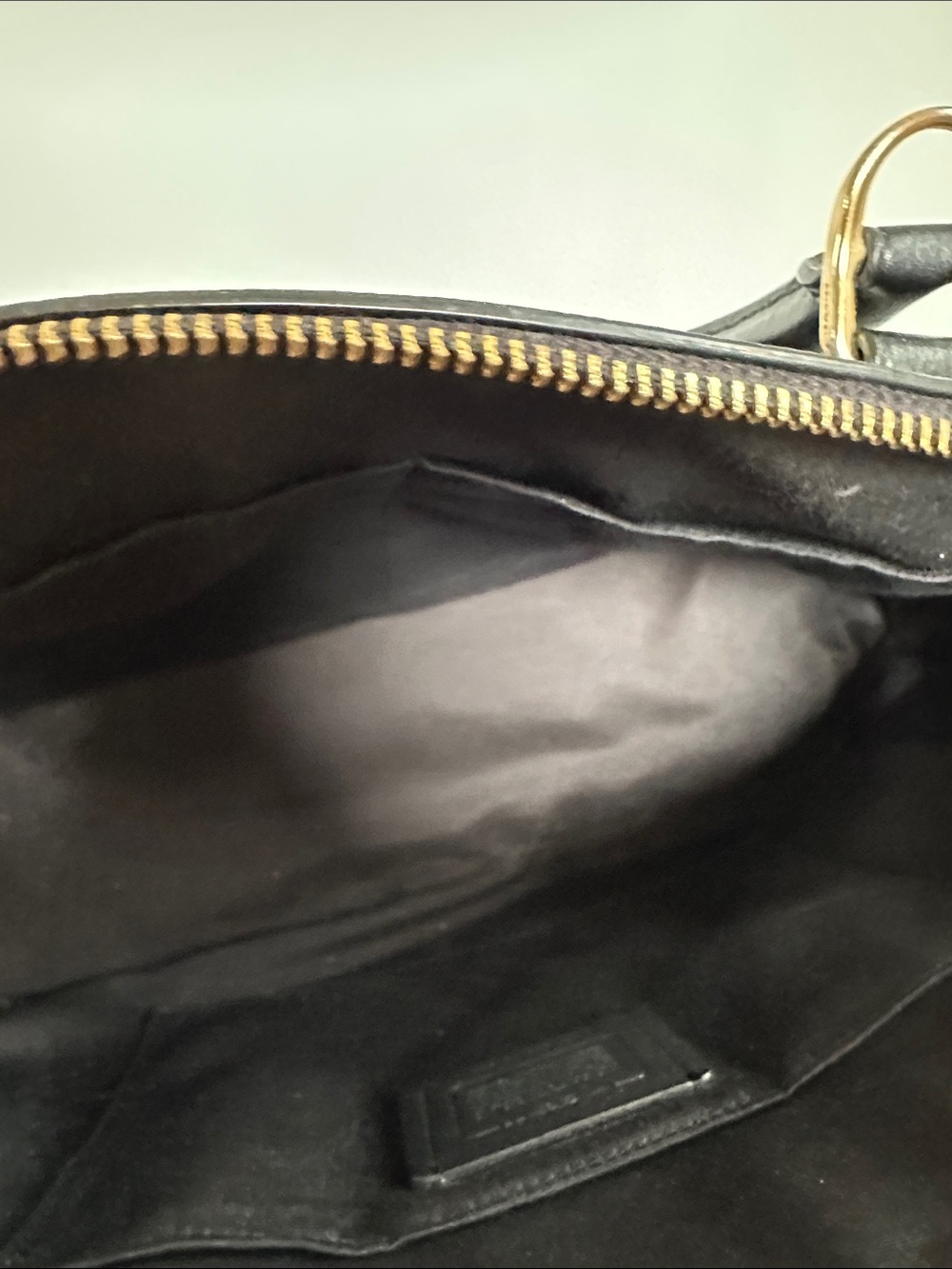 Coach Black Patent Leather Dome Satchel with Gold Hardware - Picture 5 of 6
